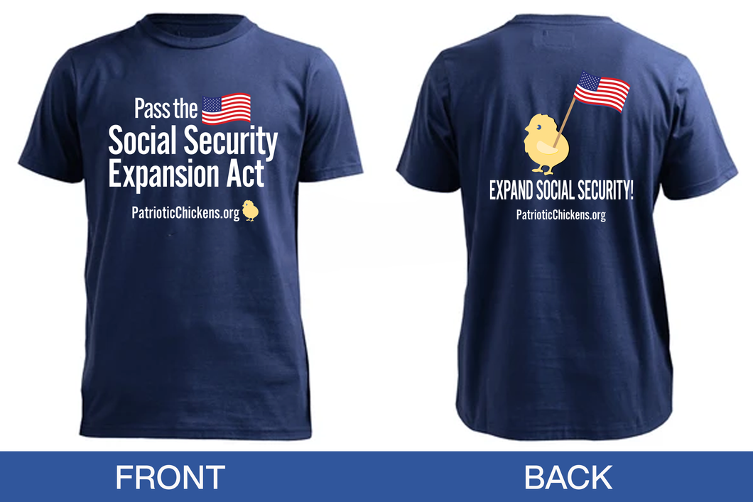 Pass Soc. Security Expansion Act - Navy Blue