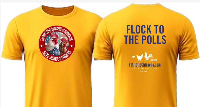Patriotic Chicken Gold T-Shirt