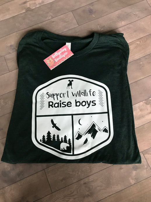 Support Wildlife, Raise Boys T-Shirt