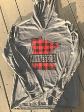 Long Sleeve T-Shirt Hoodie- Buffalo Plaid Design